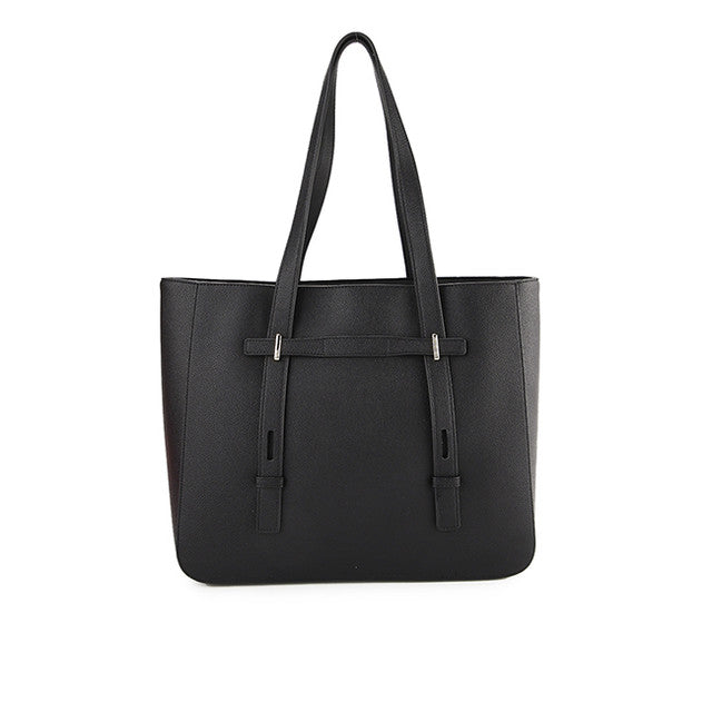 Nettie Tote W/ Pouch In Black/Fuchsia