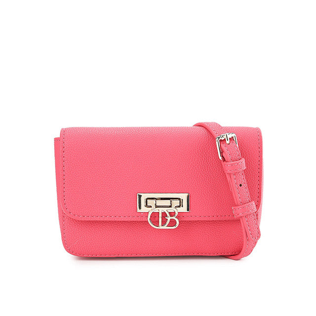 Nettie Tote W/ Pouch In Black/Fuchsia