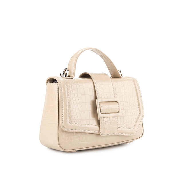 Billie Top Handle Bag In Almond