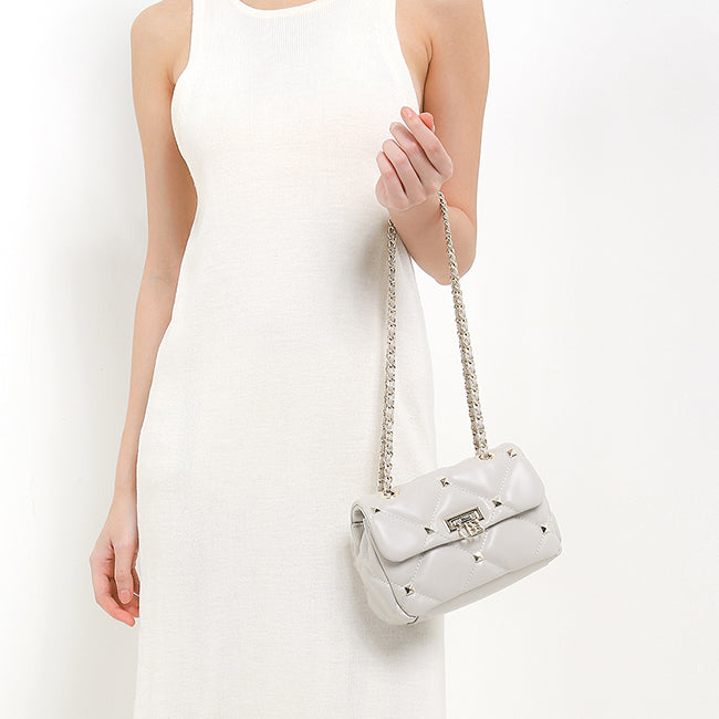 Bernice Shoulder Bag (M) In Light Grey