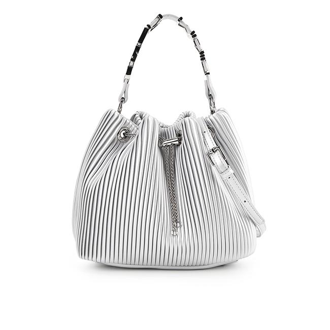 Barrera Bucket Bag In Silver