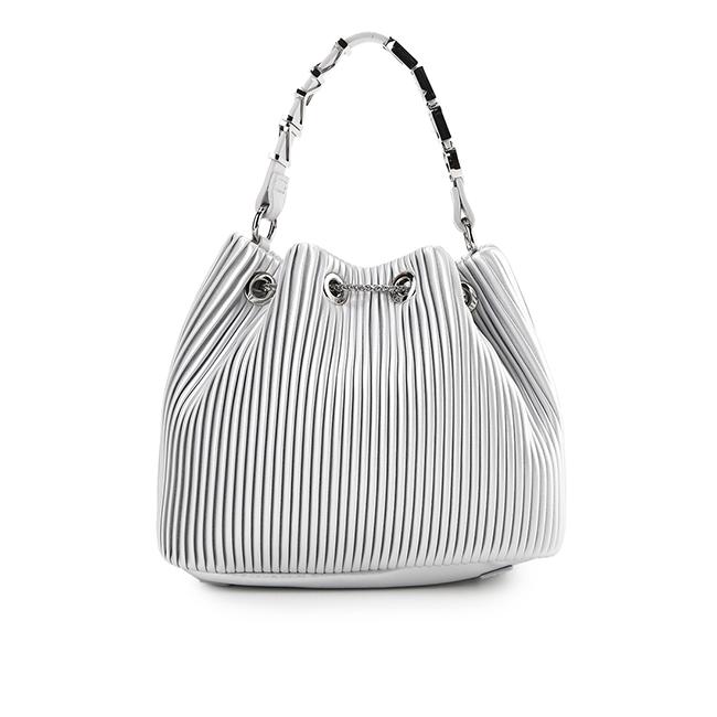 Barrera Bucket Bag In Silver