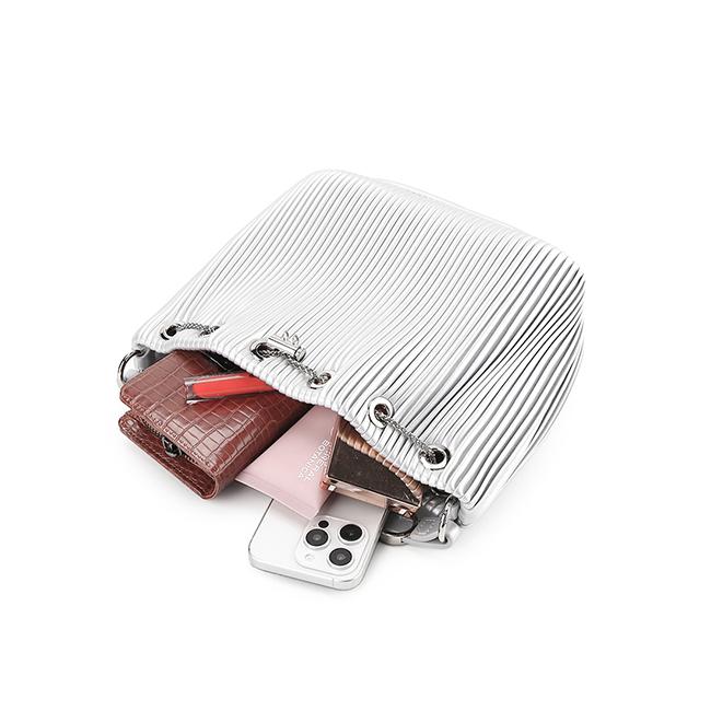 Barrera Bucket Bag In Silver