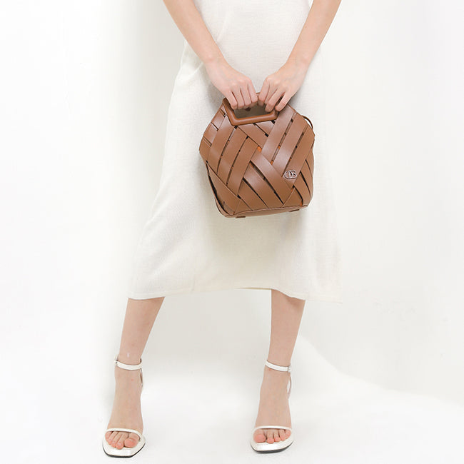 Bretta Top Handle Bag In Brown