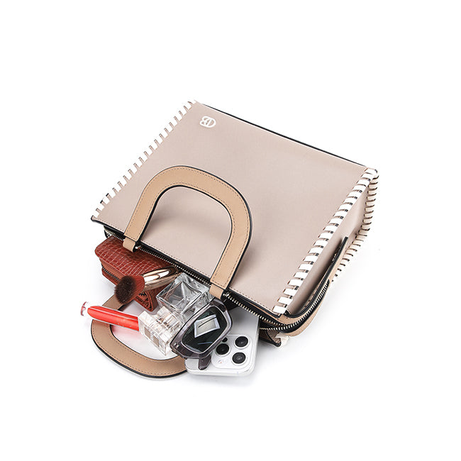 Beyla Top Handle Bag (L) In Taupe