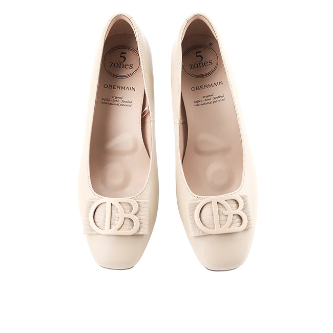 Obermain Sepatu Wanita Heels Asley Hana In Beige