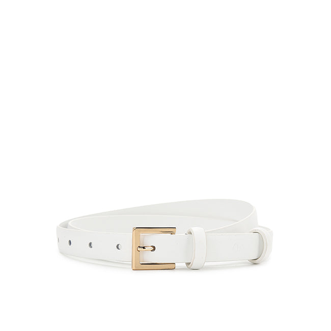 Charity Ladies Belt In White