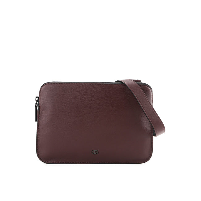 Jiro Crossbody Bag-L In Maroon