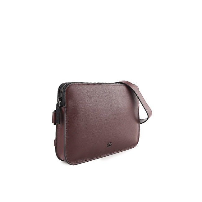 Jiro Crossbody Bag-L In Maroon
