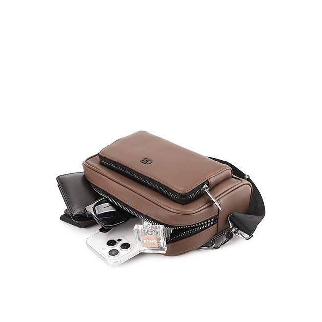 Roy Crossbody Bag-L In Tan