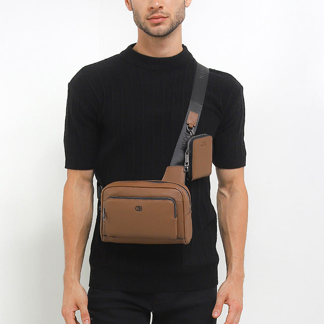 Roy Crossbody Bag-L In Tan