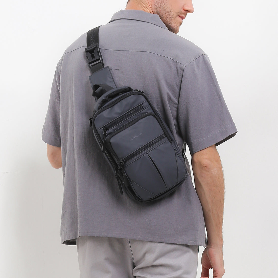 Tyce 6 Chest Bag In Grey