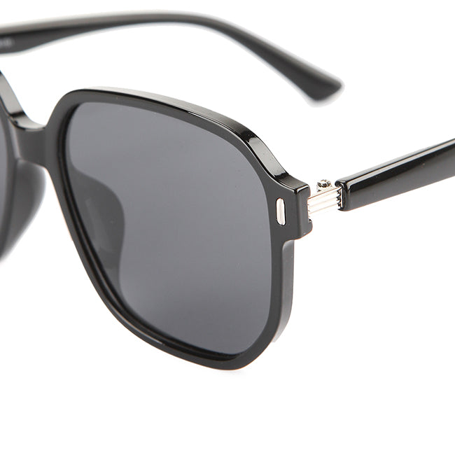 Obermain Wanita Sunglasses Fern Hexagonal In Black