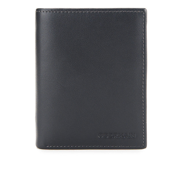 Mano Tall Wallet - Rfid In Grey