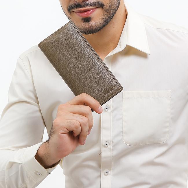 Tavin Long Wallet-Rfid In Khaki