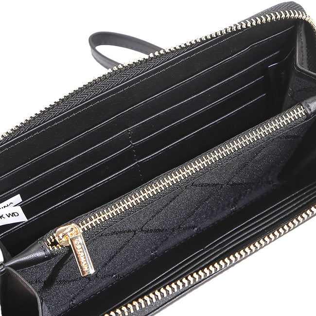Allie Long Zip Wallet-L In Black