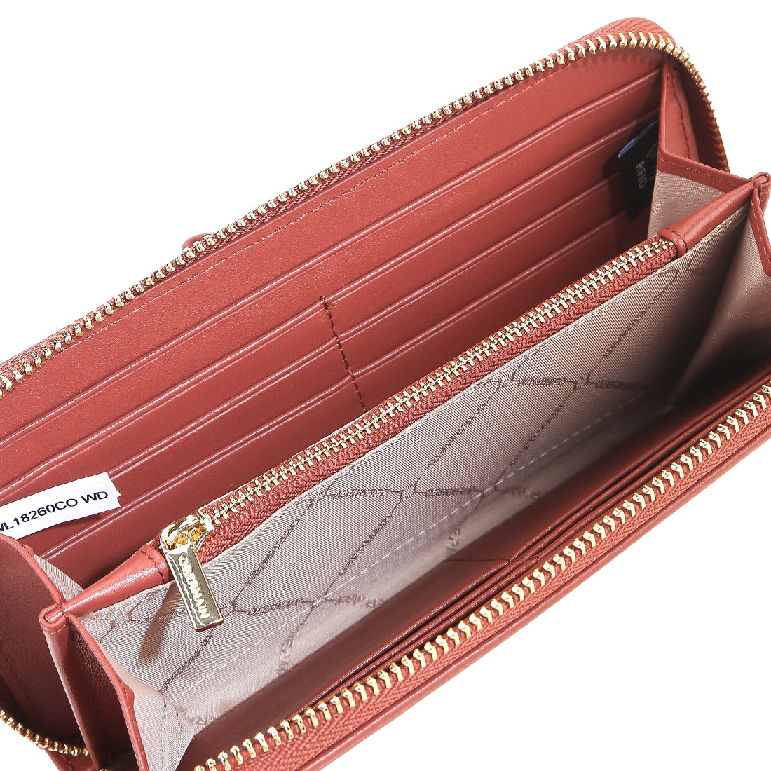 Allie Long Zip Wallet-L In Coral
