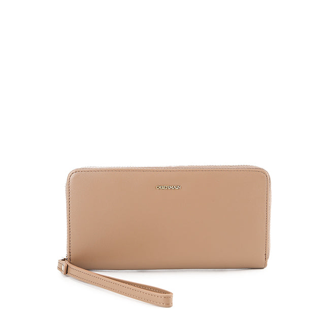Allie Long Zip Wallet-L In Tan