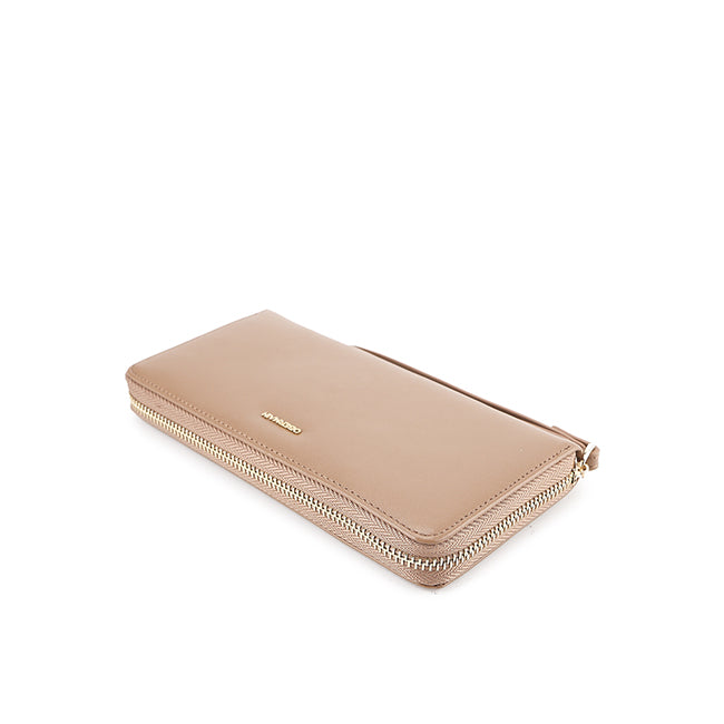 Allie Long Zip Wallet-L In Tan