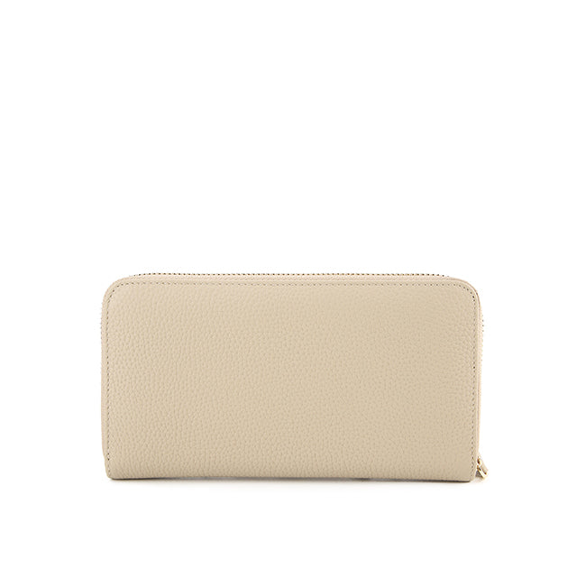 Ashley Long Zip Wallet-L In Beige