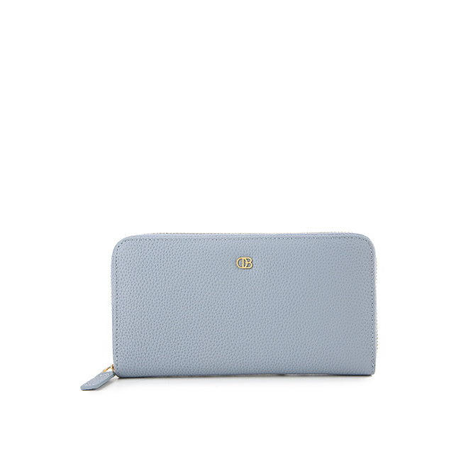 Ashley Long Zip Wallet-L In Light Blue