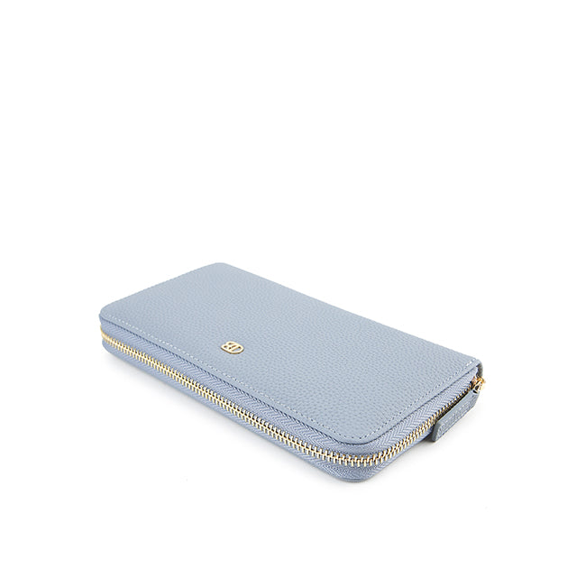 Ashley Long Zip Wallet-L In Light Blue