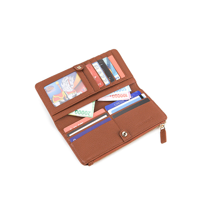 Donna Long Wallet - Rfid In Dark Brown