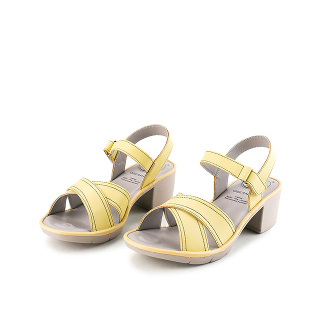 Obermain Sandal Wanita Wedges Mirriam Frisca In Yellow
