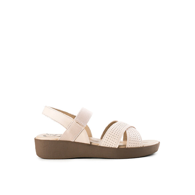 Obermain Sandal Wanita Wedges Newlyn Ferra In Pink