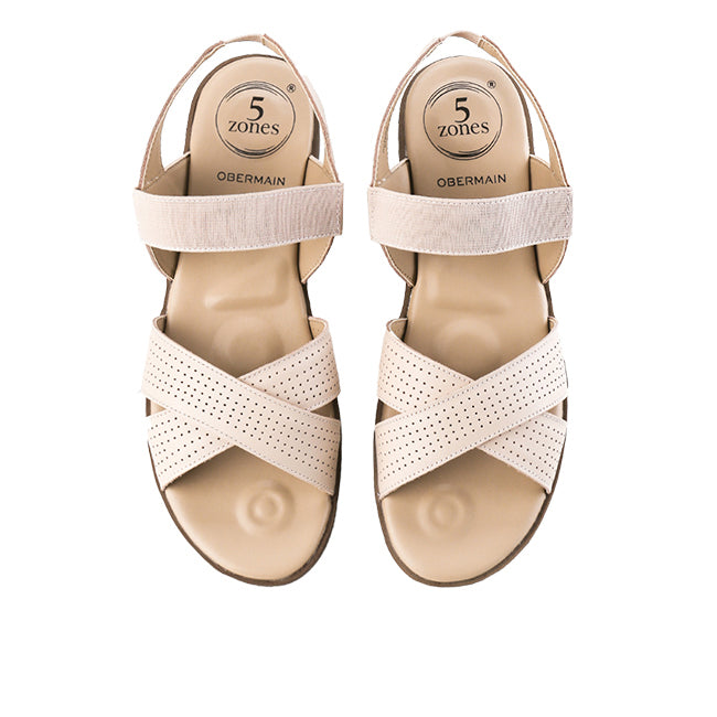 Obermain Sandal Wanita Wedges Newlyn Ferra In Pink