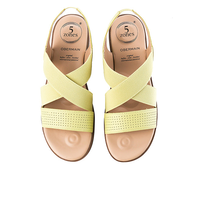 Obermain Sandal Wanita Wedges Newlyn Ferlin In Yellow