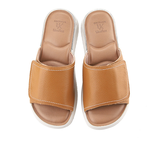 Obermain Sandal Wanita Slip On Mika Kinsley In Tan