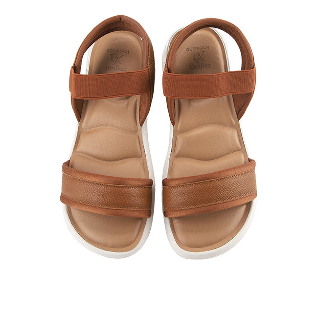 Obermain Sandal Wanita Sling Back Mora Kayla In Tan