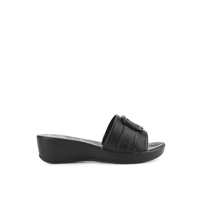Obermain Sandal Wanita Wedges Margi Rocca In Black