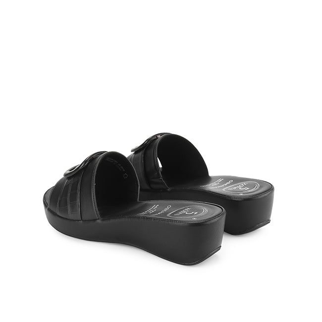 Obermain Sandal Wanita Wedges Margi Rocca In Black