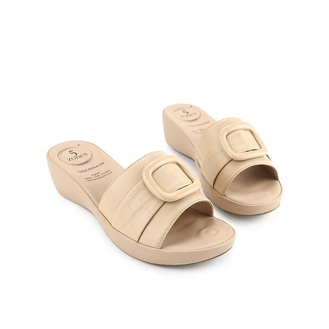 Obermain Sandal Wanita Wedges Margi Rocca In Nude