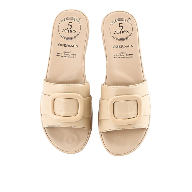 Obermain Sandal Wanita Wedges Margi Rocca In Nude