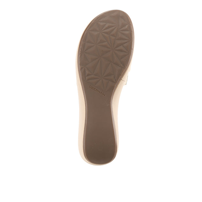 Obermain Sandal Wanita Wedges Margi Rocca In Nude