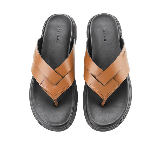 Ferdie Samual Toepost in Pull-Up Leather