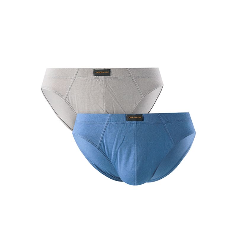 Obermain Pakaian Brief Pria Knit Brief Ob Cover In Gray/Blue