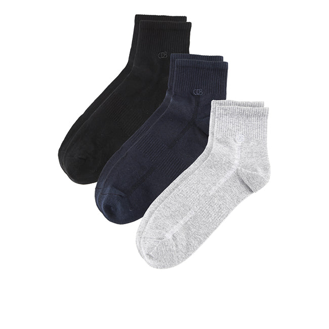 Ob Half Sock In Lt Gray / Navy / Black