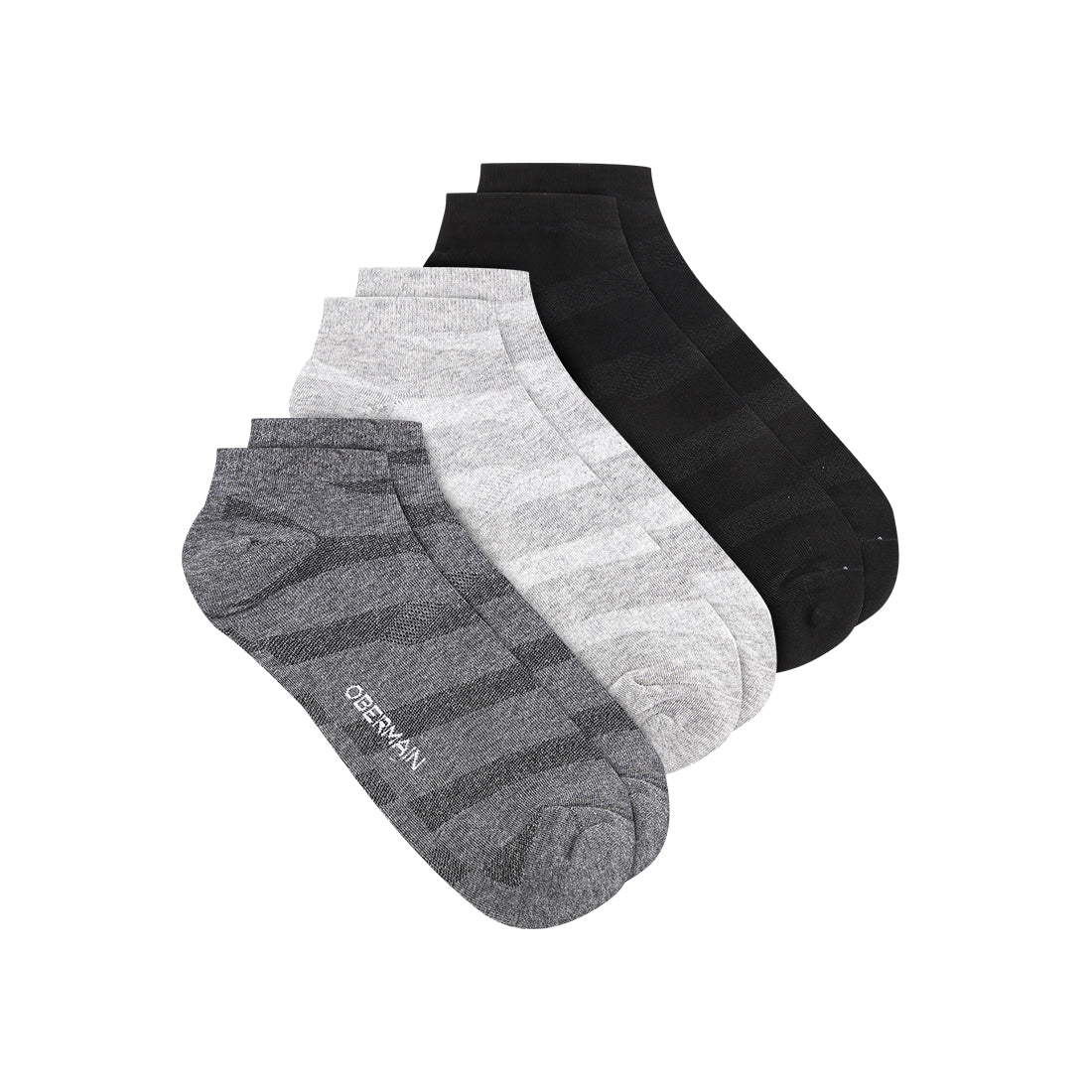 Ob Liner Sock In Black / Dk Gray / Lt Gray