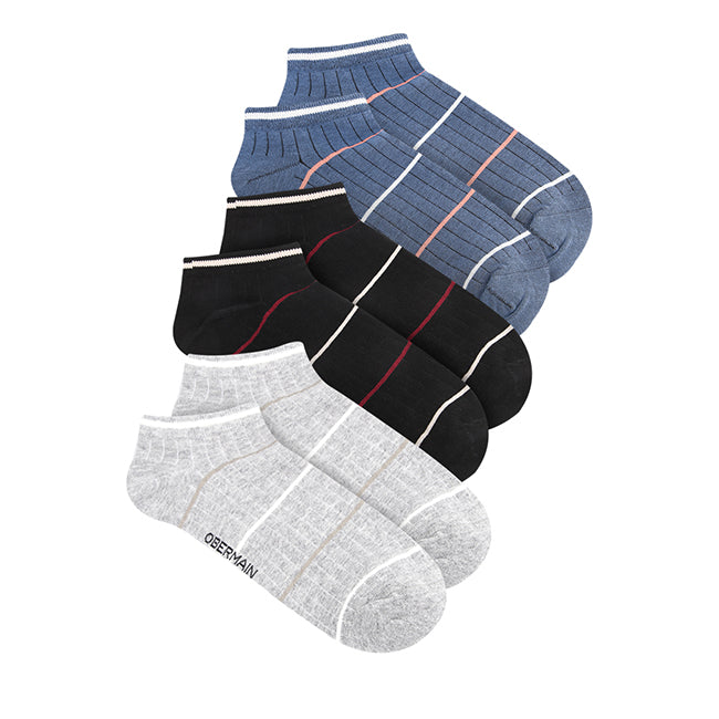 Ob Liner Sock In Black / Lt Gray / Blue