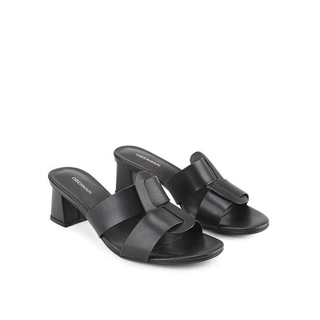 Obermain Sandal Wanita Heels Poppy Belle In Black