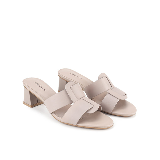 Obermain Sandal Wanita Heels Poppy Belle In Taupe