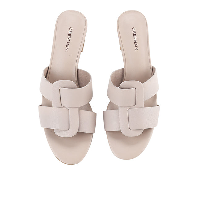 Obermain Sandal Wanita Heels Poppy Belle In Taupe