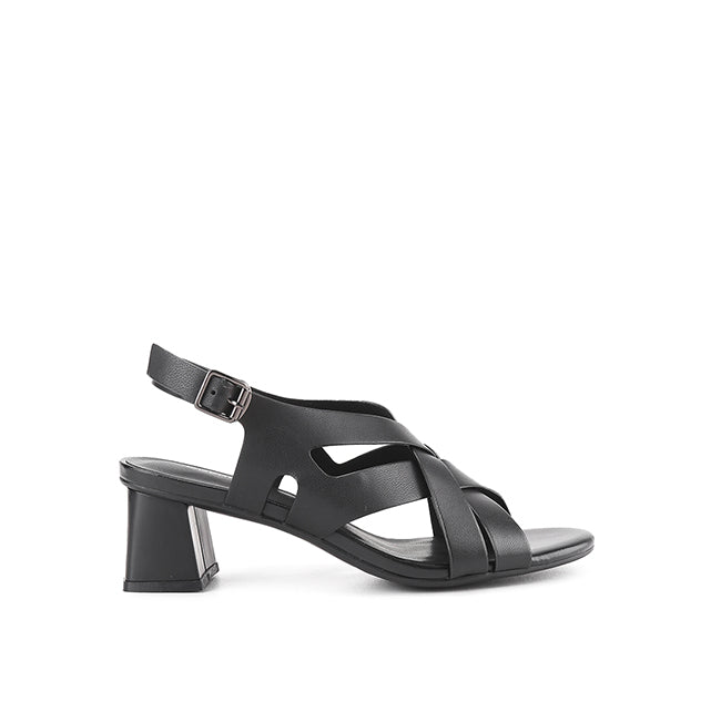 Obermain Sandal Wanita Heels Poppy Clarine In Black