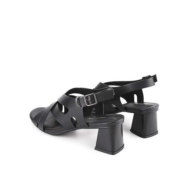 Obermain Sandal Wanita Heels Poppy Clarine In Black