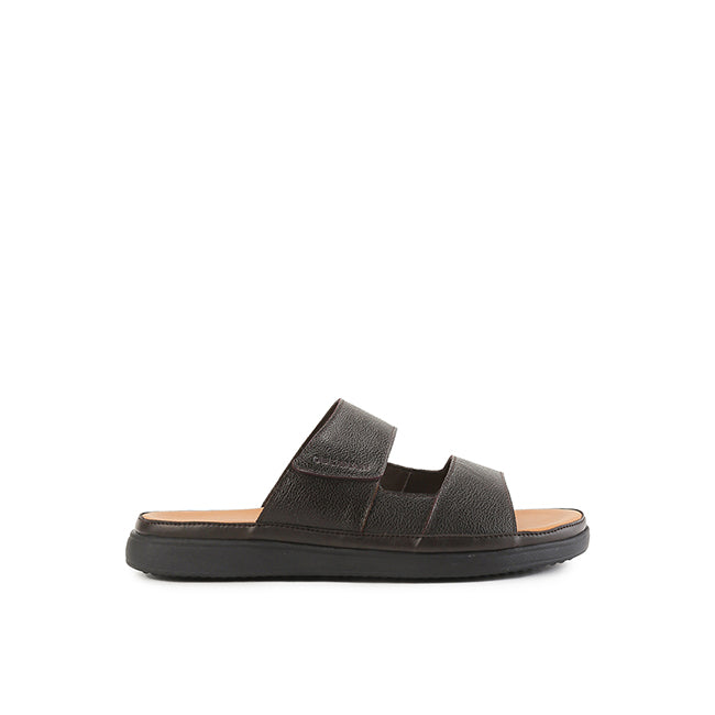 Evan Matteo Slide in Tumbled Leather