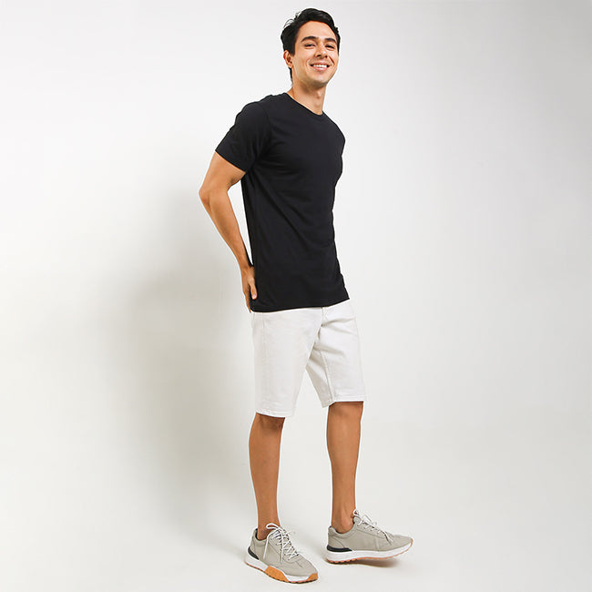 V Neck Bamboo In Black